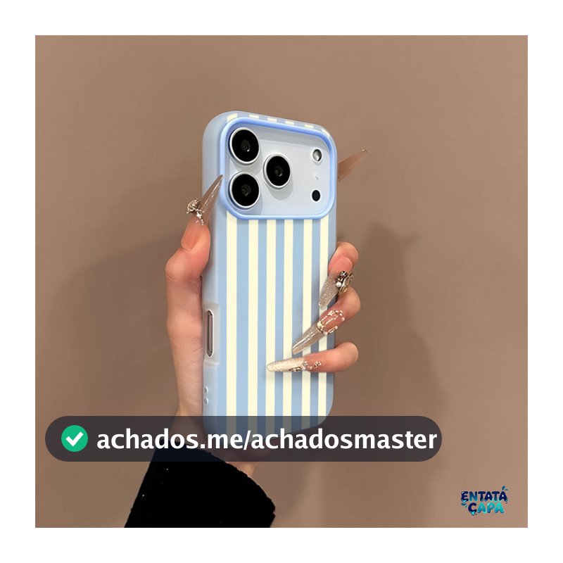 Capinha Listras Amarelo Claro Anti-Impacto Para iPhone 17 Pro Max 16 13 11 15 14 Plus 12 XS XR Plus Air SE Capas