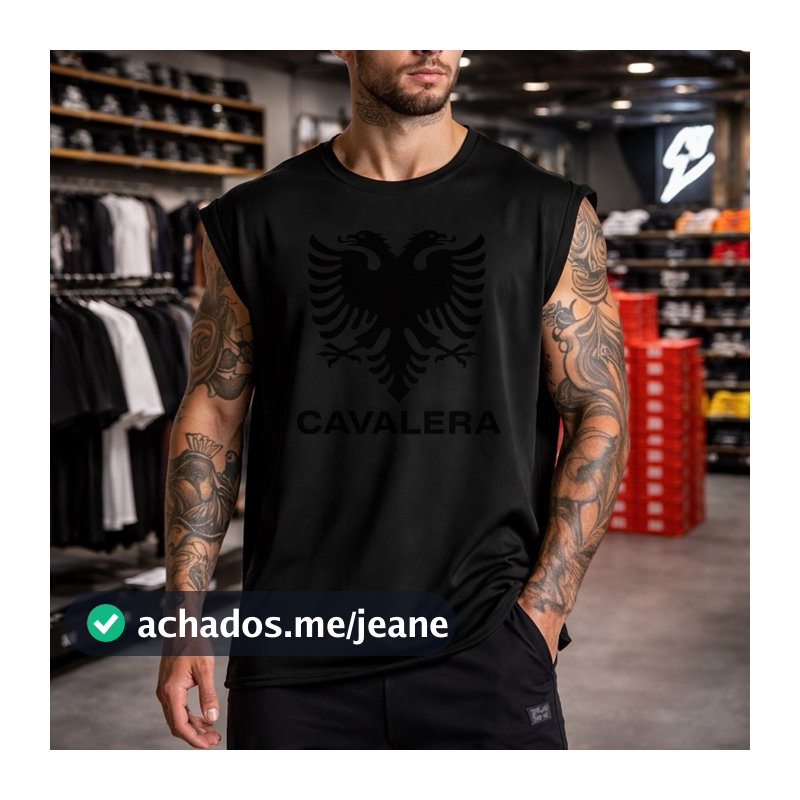 Regata Masculina algodão camiseta Regata Oversized casual Marca Famosa Estilosa Algodão Caimento Perfeito Lançamento
