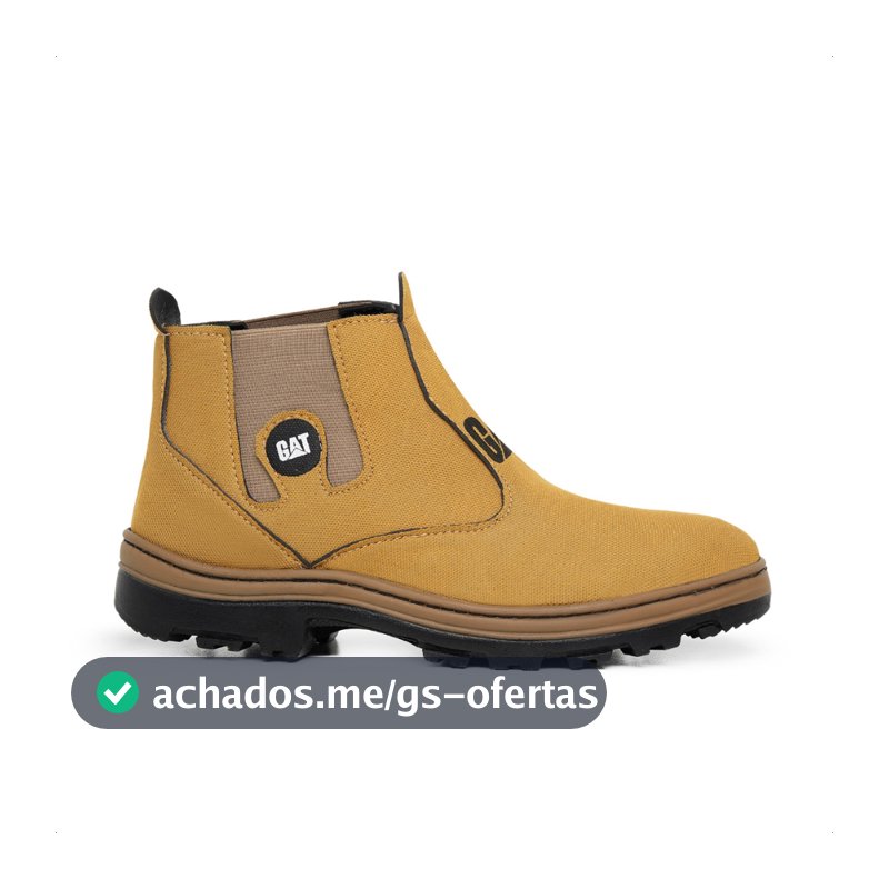 Bota Masculina Com Elástico Botina Trabalho Dia A Dia Couro Sintético