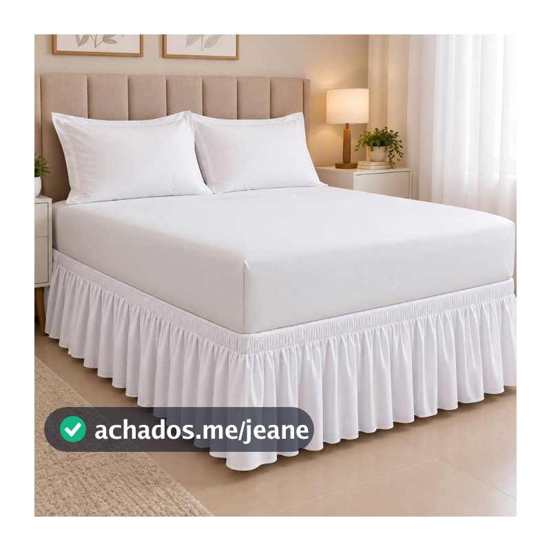 Saia Box Matelada Ultrassonica Solteiro, Casal Padrão, Queen e King Resistente a Água  e com Elástico Viés