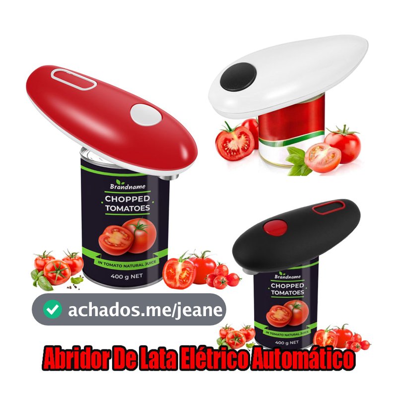 Abridor De Latas Elétrico Borda Lisa Automático Mão Livre Lata Um Toque Interruptor Portátil Alimentado Por Bateria Shop