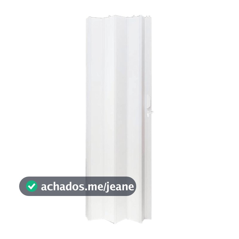Porta Sanfonada PVC 210x80cm Branca - 400137 - FORTLEV