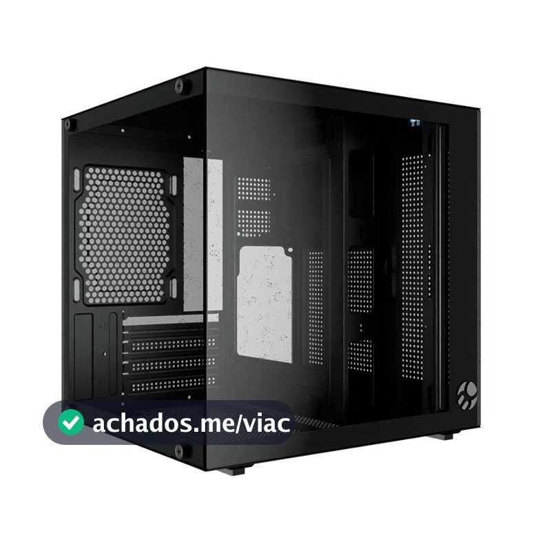 Gabinete Gamer Bluecase BG-066 Life, Mini-Tower, Lateral de Vidro, Preto, BG-066-LIFE-BK