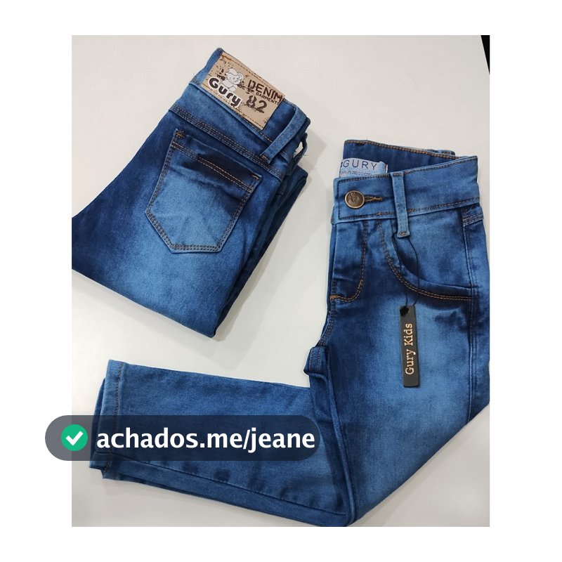 Calça Jeans  Infantil  Clara Menino Com Regulagem