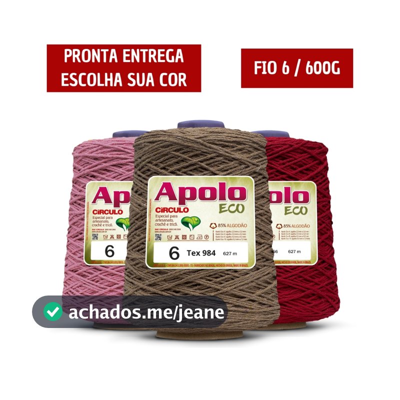 Barbante Apolo Eco 610m Círculo Fio 6