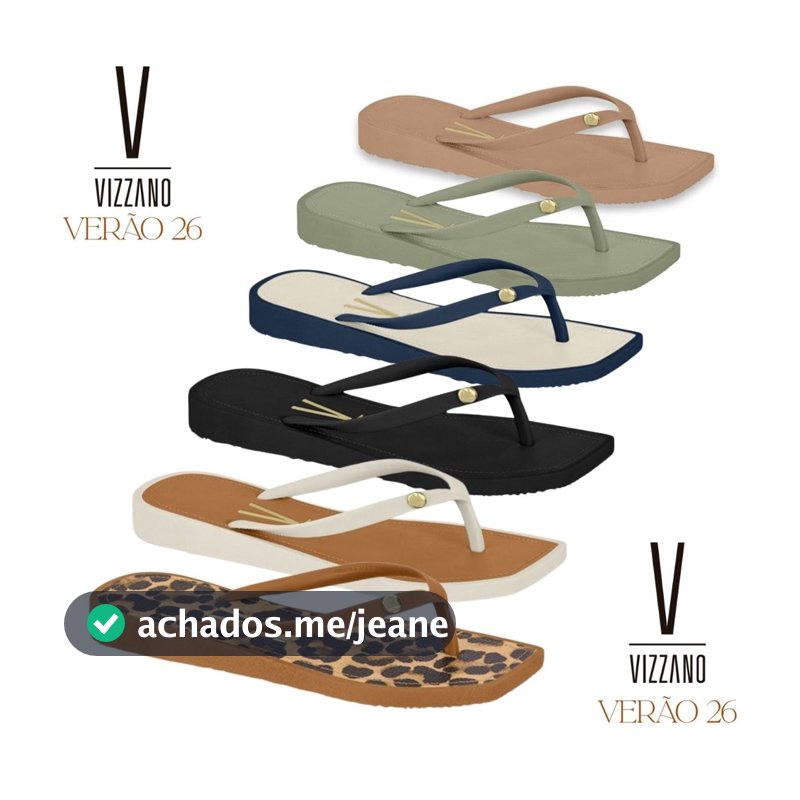 Chinelo Rasteira Feminino Vizzano Moda Casual Ref: 6531.100