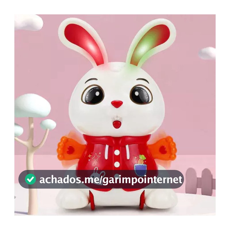 Coelho Dançante Elétrico Brinquedo Giratório De 360 Graus Com Luz E Música , Dançarina De Pelúcia De Fofo Para