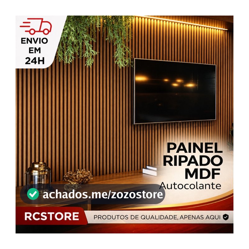 Kit Até 100 Placas Painel Ripado Decoração em MDF 45x10cm Revestimento para Parede - ENVIO FULL