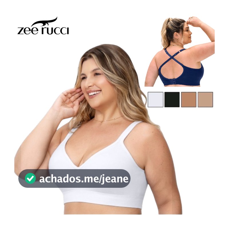 Sutiã Sem Costura com Bojo Duplo ZEE RUCCI – Conforto e Sustentação G1 a G4