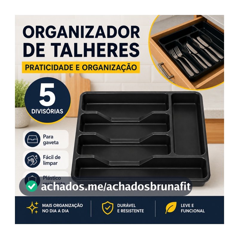 Porta Talheres Para Gaveta Organizador Faca Garfo