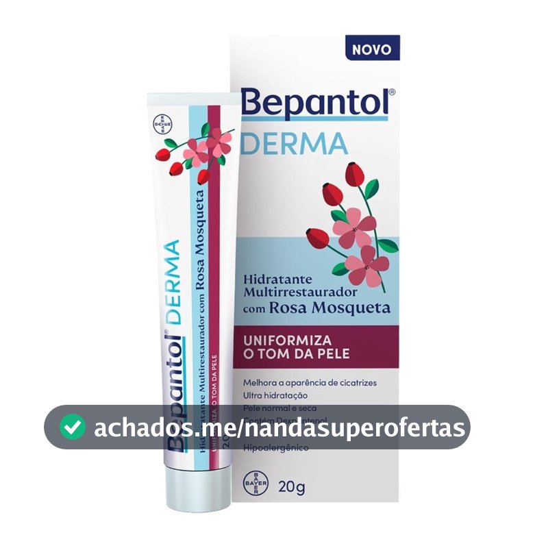 Bepantol Derma Pink Mosqueta , Hidratante Multi-Restorer Hipoalergênico , 20g