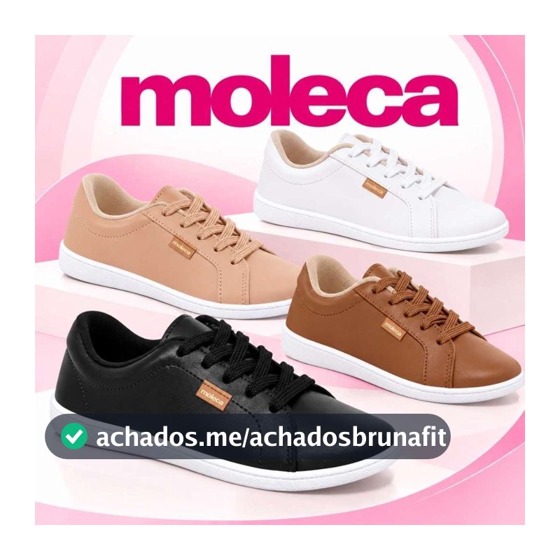 Tênis Feminino Moleca Original Escolar Trabalho Anatômico Confortável Leve 5605.463