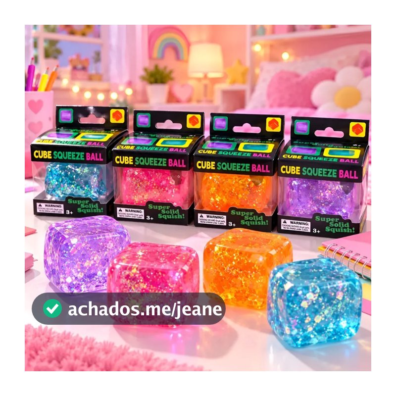 Squishy Cubo de Gelo Macio Anti-Estresse Brinquedos Infantil Elástico Sensorial 5cm