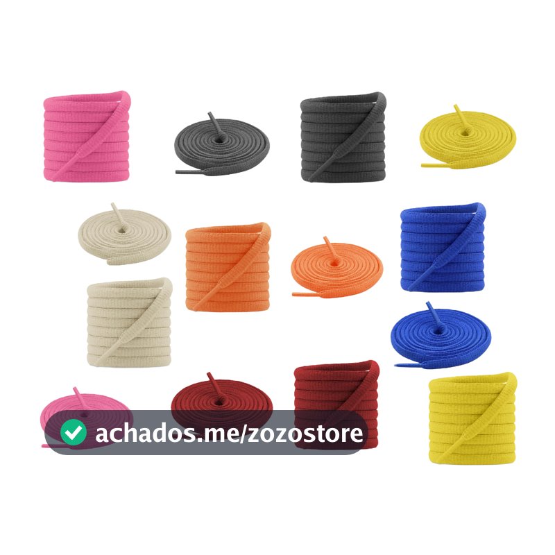 Cadarço Oval Ténis 70cm, 90cm, 120cm e 150cm (1 Par) Diversas Cores