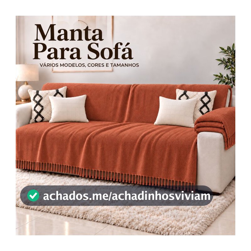 Manta Para Sofá Decorativa Super King Gigante 3M / 2,40M / 2,10M Várias Cores Tipo Capa Protetora