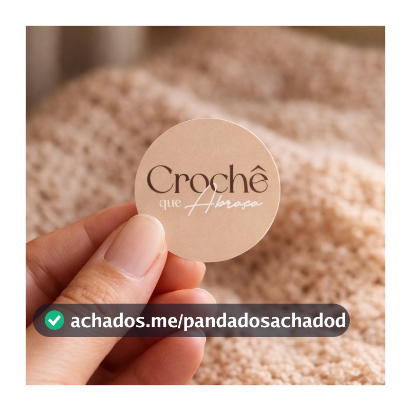 Etiqueta para crochê kit tag adesivos artesanal
