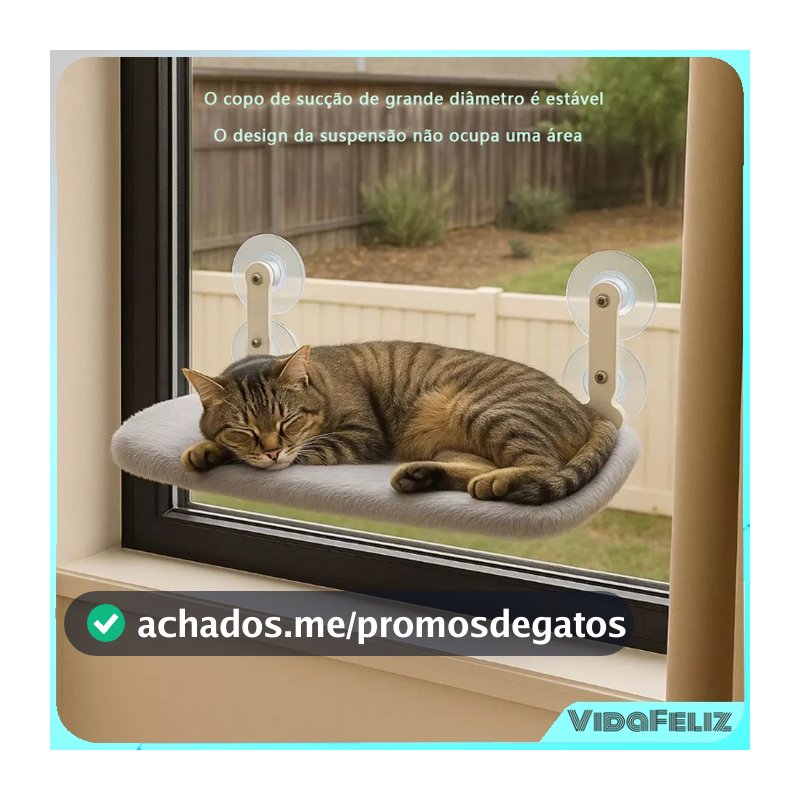 Animais de estimação Cama de gato pendurada confortável janela lateral características fáceis de mover, super peso