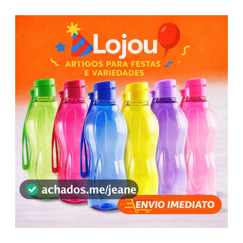 Kit 2 Garrafas Squeeze 600 mL para Água, Academia, Esportes