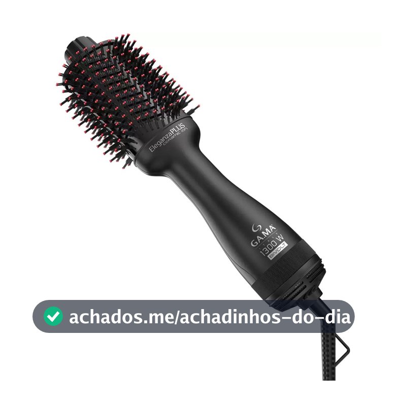 Escova Secadora Eleganza Plus Ceramic Ion Gama 1300W Bivolt