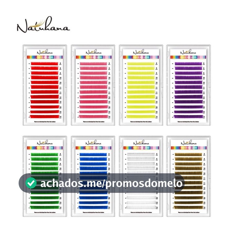 Cílios Natuhana Colorido Extensão Alongamento De Cilios Volume Russo Mink Adesivo Cola Retenção Fio