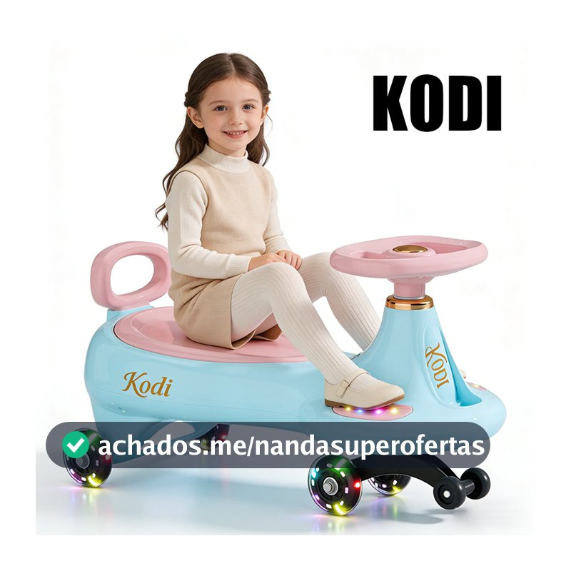 Carrinho Rolimã 360° Infantil com LED, Música, Volante e Suporte a 100kg - P23