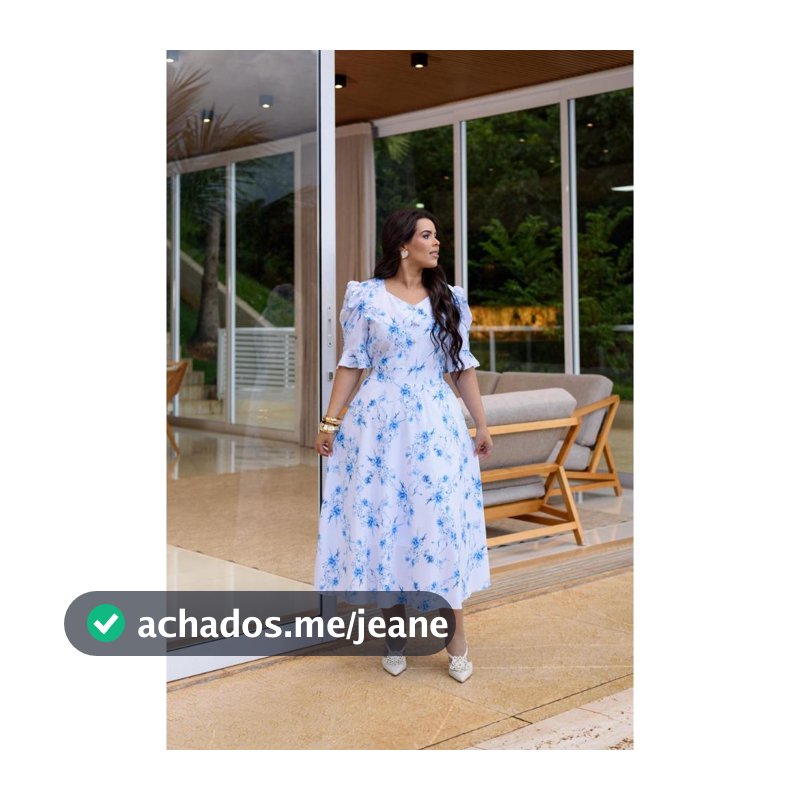 VESTIDO CREPE DE SEDA ESTAMPADO FEMININO COM BOLSO MODA CRISTÃ