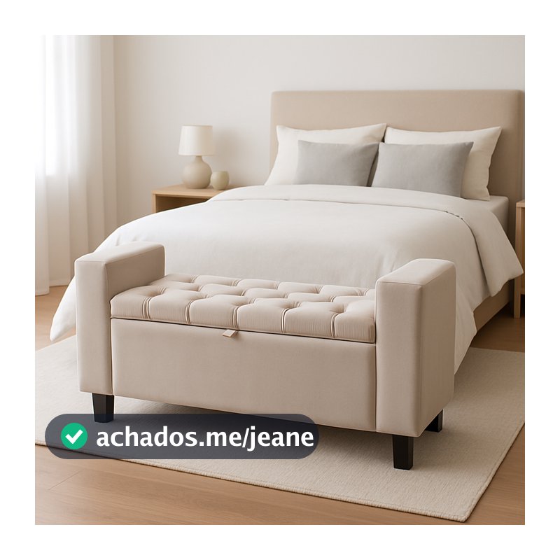Sapateira Organizadora Puff Puf Bau Recamier Londres 110cm Veludo Inca Pes em Madeira Pistao a Gás