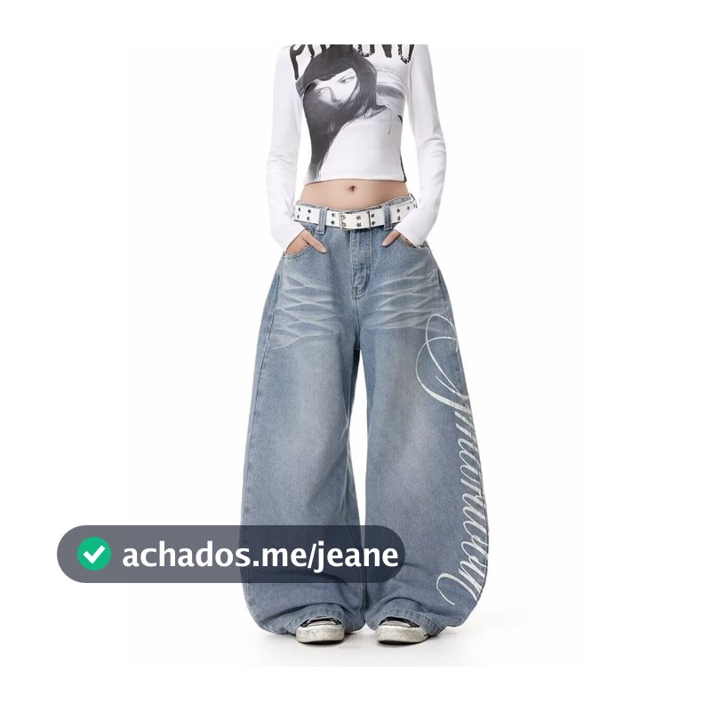 Americano Retro calças de perna larga feminino novo estilo solto perna reta chão-esfregando calças masculinas