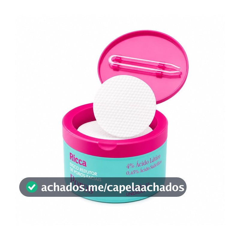 Disco Redutor de Poros Facial Esfoliante Pele Oleosa Antiacne Ricca 35unidades