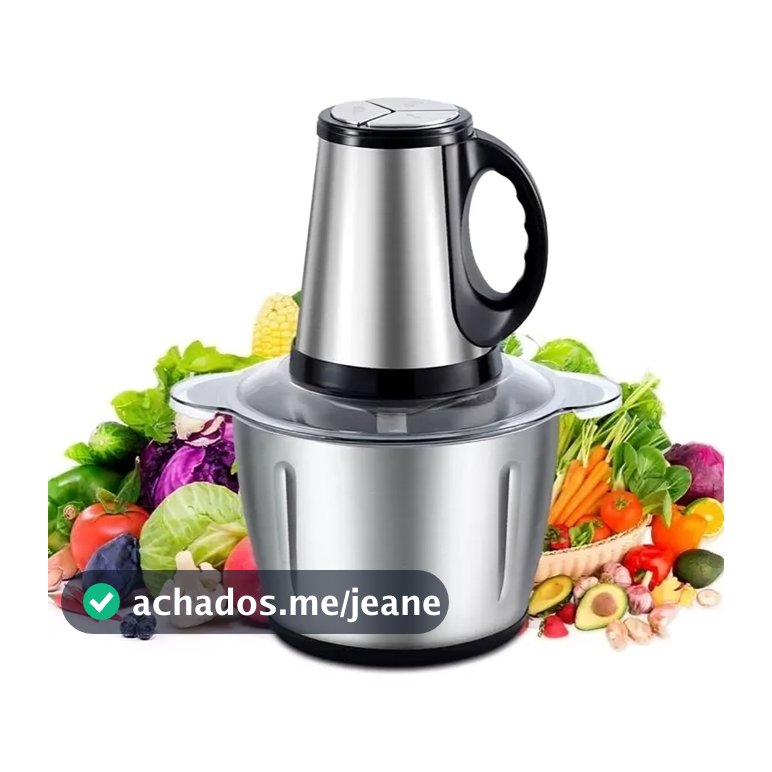 Processador Picador De Alimentos Alça 3L Moedor De Carne Mixer Elétrico Cozinha Casa Alho 110v