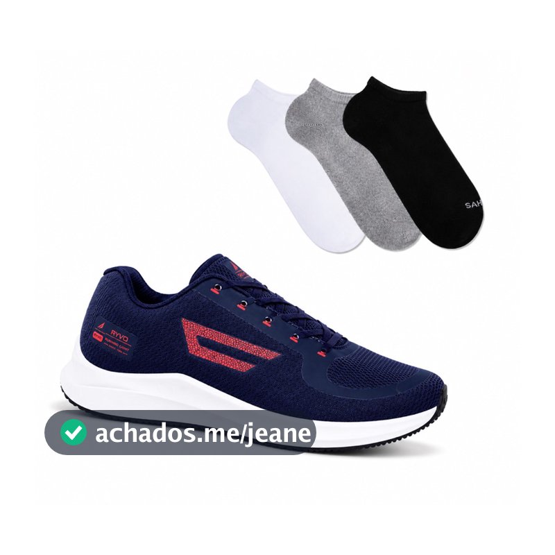 Tênis Masculino + Meia! Oferta Imperdível Conforto Garantido Academia Corrida ENVIO Imediato