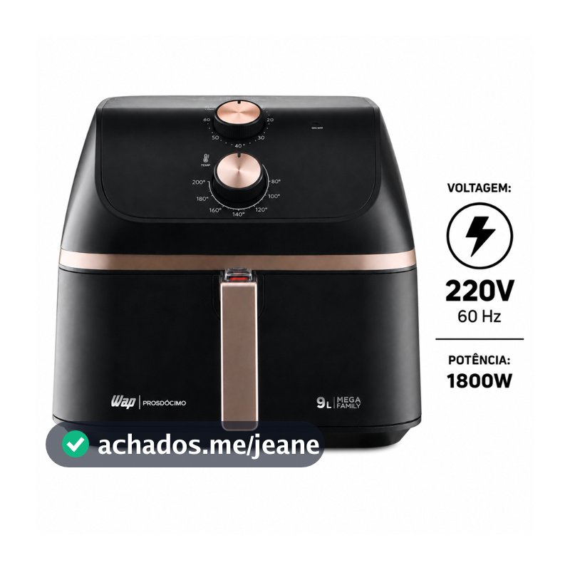 Air Fryer 220V WAP Mega Family 9L 1900W Fritadeira Sem Óleo WAFM9