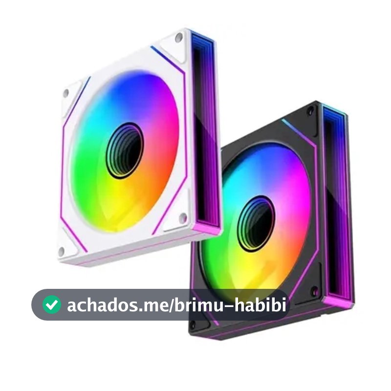 Cooler RGB 120mm Delta-C1261 12V 39CFM 1200RPM para Computador Gamer Ventilação Eficiente Silenciosa