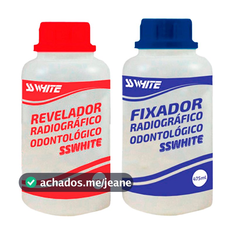Revelador + Fixador Radiográfico Odontológico Ss White 475ml
