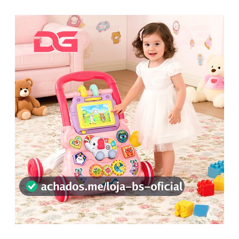 Andador Infantil Empurrador Infantil Educativo Musical Empurrador Quadro Magico Educativo Bebê P20