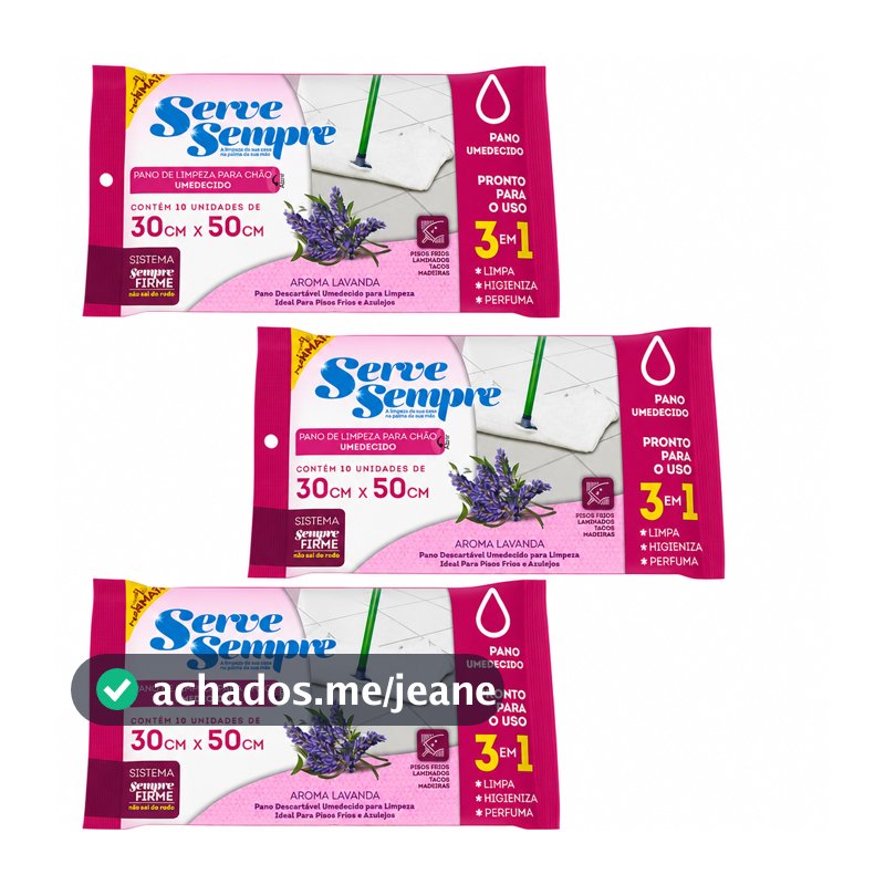 Kit 3 Toalhas Umedecidas para Chão – Limpeza Profunda e Perfume Prolongado lenco