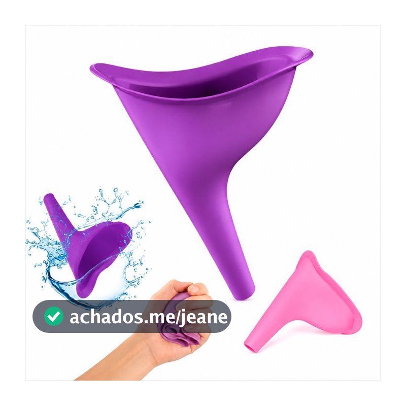 Urinol Portátil Feminino Reutilizável de Silicone para Viagem Camping Trilha Festival Banheiro
