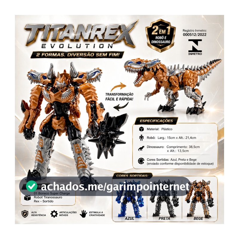 Boneco Robô Transformável Tiranossauro Rex Brinquedo Infantil Dinossauro Interativo cor sortida