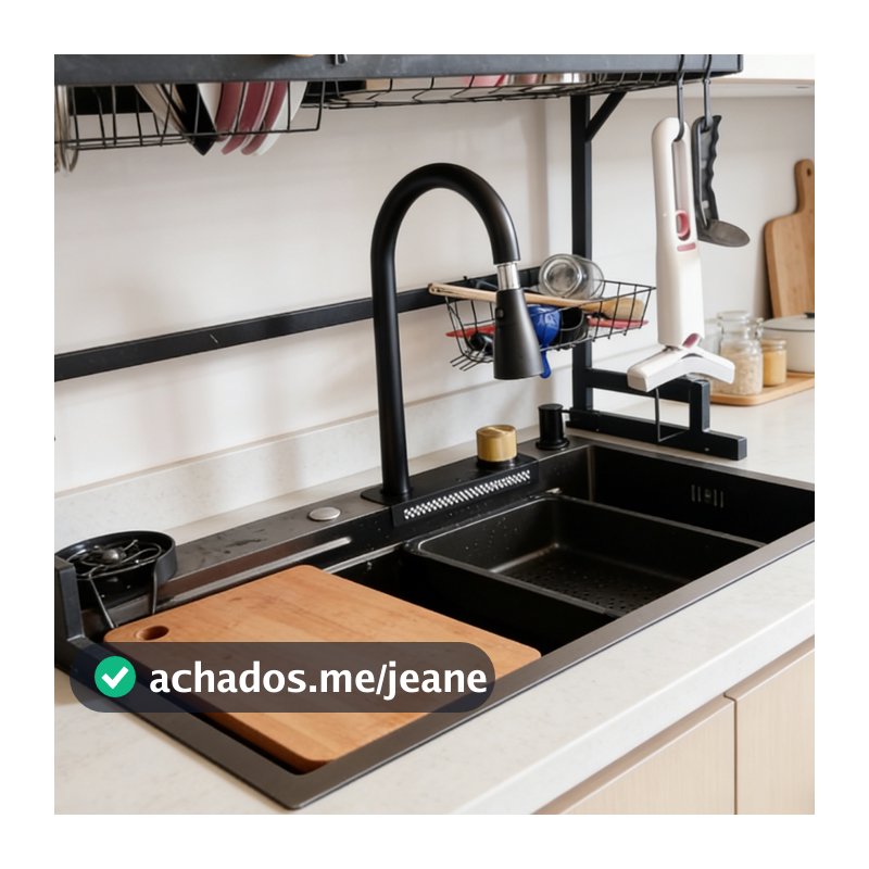 Pia De Cozinha Nano Antiincrustante Em Aço Inoxidável 304 Cascata De Chuva Voadora Tigela Única Multifuncional Artesanal