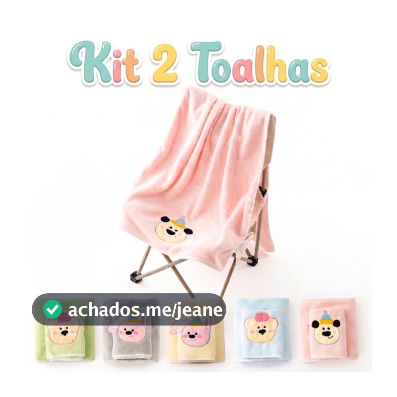 Kit Toalhas Banho e Rosto 2 Peças - Rosto Grande Macia Toalha de Banho Grande e Grossa Jogo de Toalha de Banho