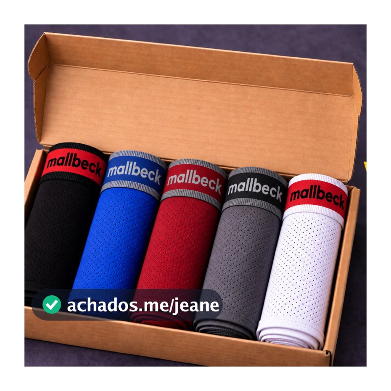 Kit 5 Cuecas Boxer Adulto DRY FIT Microfibra Premium