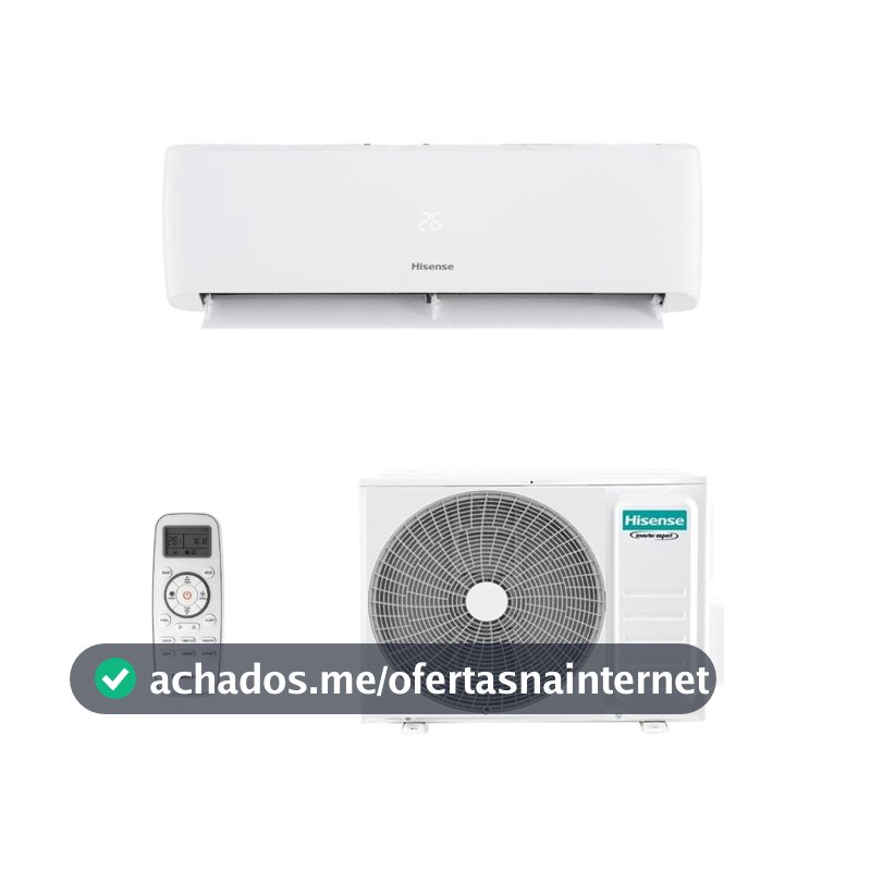 Ar Condicionado Inverter Hisense Hi Wall Eco Plus R-32 sem Wi-fi 12.000 Btus Frio 220v