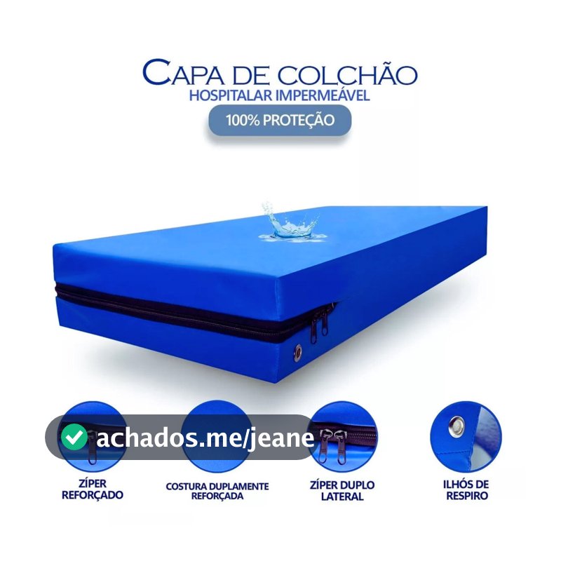 Capa de Colchão Solteiro Impermeável Hospitalar