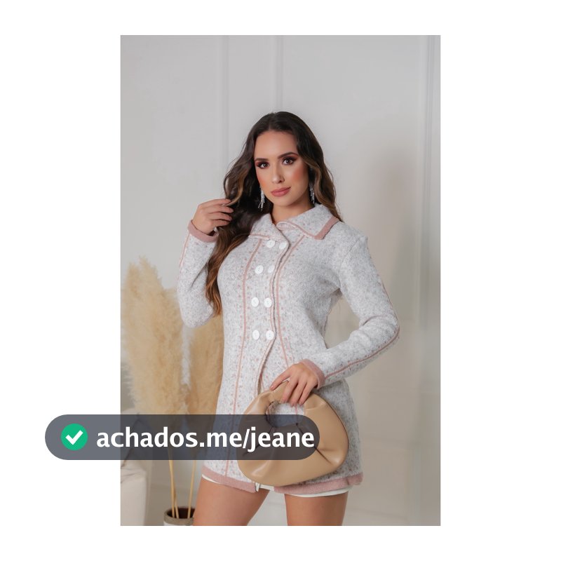Casaco Tricot Feminino Mousse Premium | Casaco Botões Tricô Moda Inverno Casaco Mousse