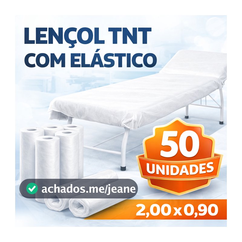 Lençol Descartável TNT com Elástico 2,00x0,90 para Maca | Estética, Clínica, Massagem | Kit 10 a 50.