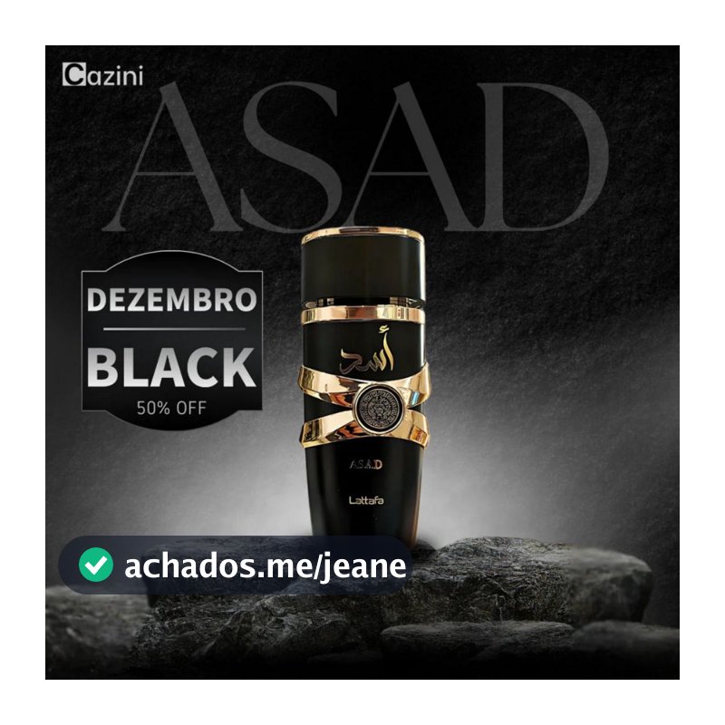 Perfume Árabe Masculino Asad Bourbon Eau De Parfum 100ML.XHL_ELETRONICOS