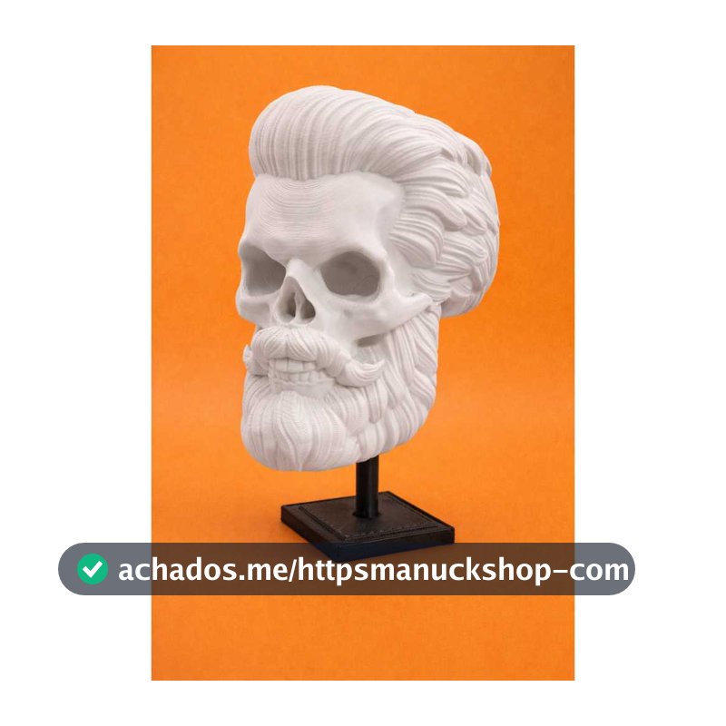 Caveira Barber Shop Barbearia Decoração Skull Exclusivo Old School Retro Vintage Rústico