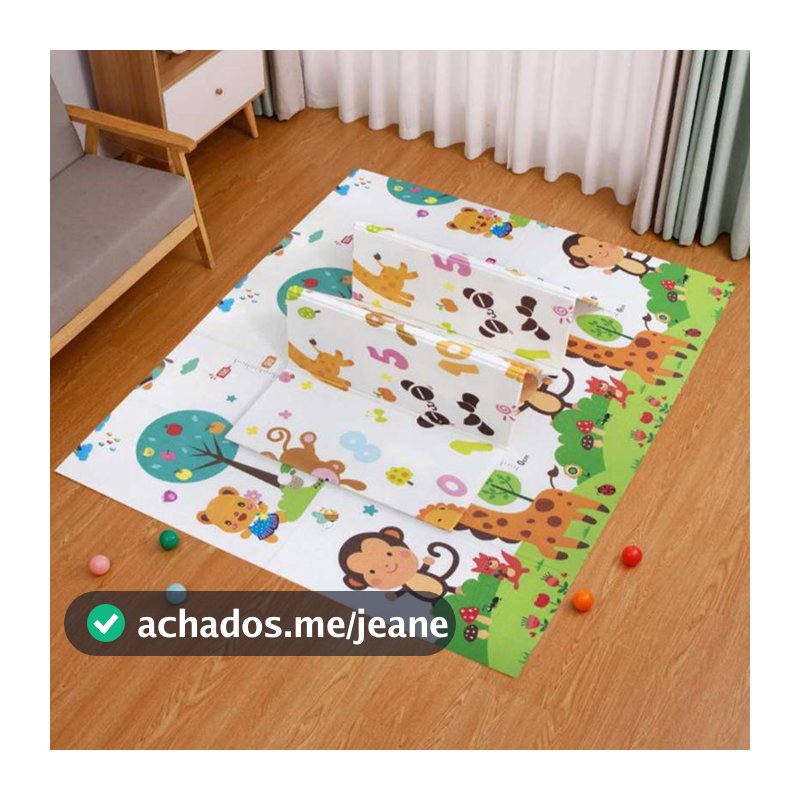 150x180cmx6mm TAPETE TATAME INFANTÍL EMBORRACHADO UNISEX ANTIDERRAPANTE ATÓXICO DUPLA FACE FÁCIL LIMPEZA