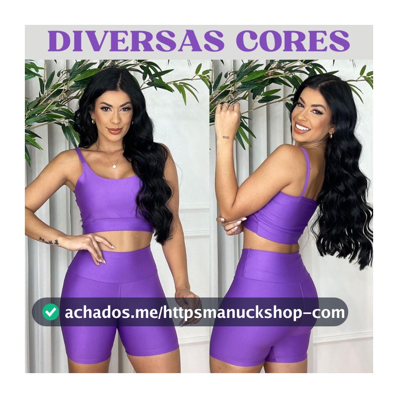 Conjunto fitness short e top com bojo removivel suplex premium academia treino corrida feminino