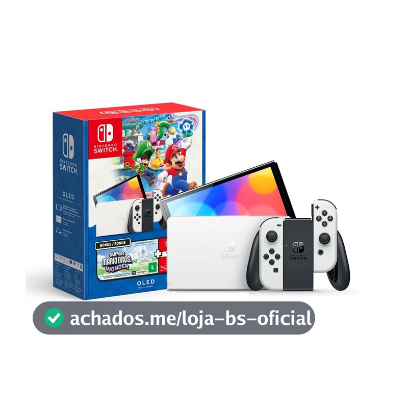 Nintendo Switch OLED Bundle Mario Bros. Wonder + NSO 3 Meses